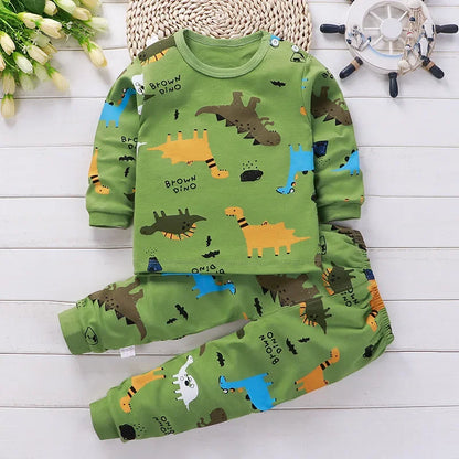 Kids Cotton Pajama Set – Autumn/Winter Sleepwear for Boys and Girls (9 Months to 8 Years)
