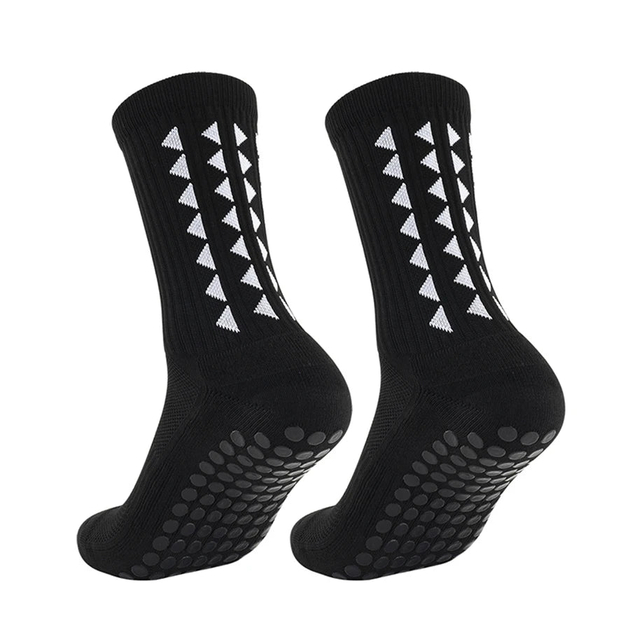6 Pairs Football Grip Socks – Towel Bottom Sports Socks for Soccer, Rugby, Running & Cycling