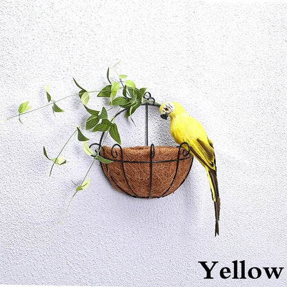 Handmade Simulation Parrot 25/35cm Creative Feather Lawn Figurine Ornament Animal Bird Garden Bird Prop Decoration Miniature