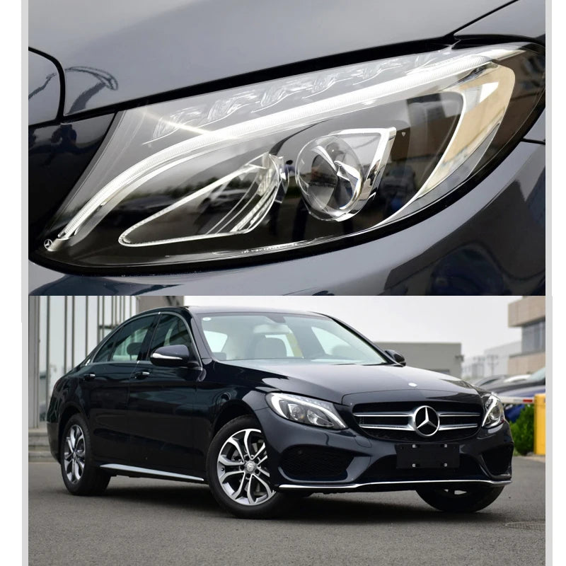 For W205 C300 C260 Headlights  New All LED Headlight  2014-2018 LED DRL Hid Bi Xenon Auto Accessories Head Lamp