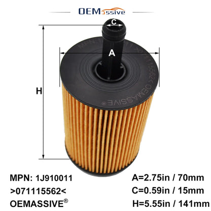 Oil Filter For Audi A4 B7 B8 2004 2005 2006 2007 2008 2009 2010 2011 2012 2013 2014 2015 1968ccm 2.0 TDI Diesel Engine 071115562
