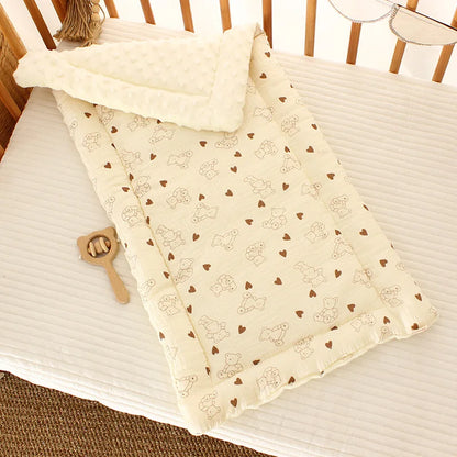 Double-Sided Baby Crib Mattress Pad – Thick Cotton Toddler Bed Cushion for Cradle & Stroller