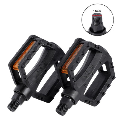 WEST BIKING Kids Bicycle Pedals Ultralight Anti-Slip ABS Safety Warning Reflective Children Cycling 9/16 1/2 Kids Bike Pedals