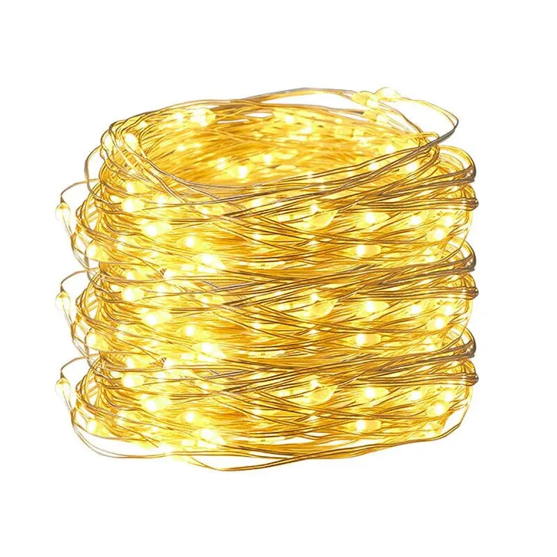 USB LED String Light 1M 3M 5M 10M Fairy Christmas Lights Copper Wire Wedding Garland Lights for Christmas Holiday Party Decor