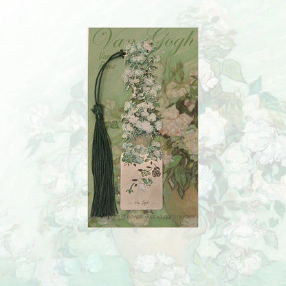 Aesthetic Floral Metal Bookmark – Hollow Brass Book Page Clip for Students & Readers