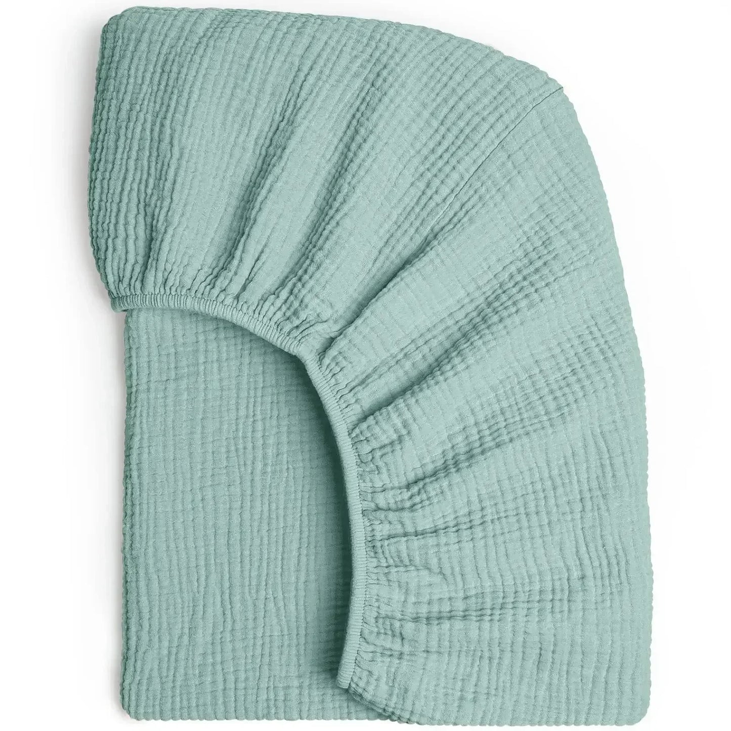 Detachable Muslin Cotton Crib Sheet – Soft Fitted Baby Mattress Cover with Elastic Edges