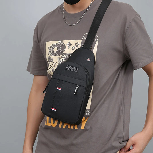 Chest Bag Men's One Shoulder Crossbody Bag Large Capacity Outdoor Sports And Leisure Fashion Small Shoulder Bag Large Capacit