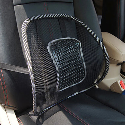 Mesh Lumbar Back Support Cushion – Massage Chair Pad for Car, Office, and Home Seating Comfort