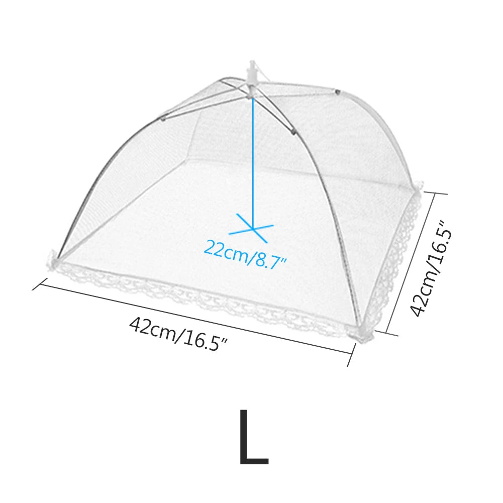 Pop-Up Mesh Food Cover Tent – Foldable Insect-Proof Umbrella Net for Outdoor Picnic & Kitchen Use
