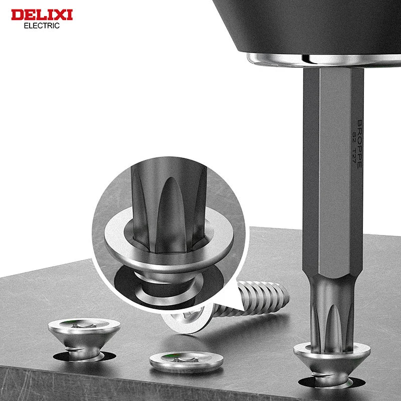 DELIXI Electric Allen Key Set – Hex Wrench Screwdriver Set with Sleeve, Universal Metric Tools for Motorcycles & Bicycles