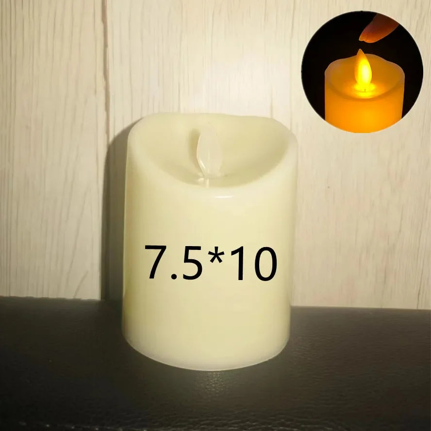 Flameless Flickering LED Candles – Battery‑Powered Safe Candle Lights for Events & Home Decor