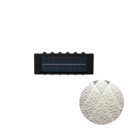 Solar Outdoor Wall Light 12 LED Waterproof Garden Light Courtyard Balustrade Decorative Atmosphere Lamp Down Luminous Solar Lamp