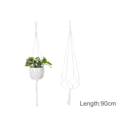 Handmade Macrame Plant Hanger – Cotton Hanging Flower Pot Holder for Indoor & Outdoor Decor