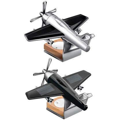 Solar-Powered Rotating Airplane Ornament – Dashboard Car Decoration & Desktop Display