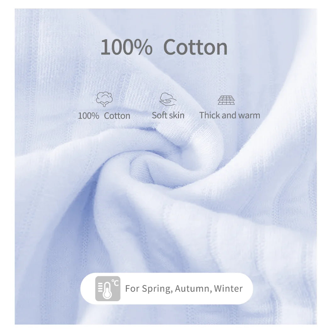 Newborn Boys Girls Cotton Bodysuit – Thickened Winter Onesie for Toddler Home Wear