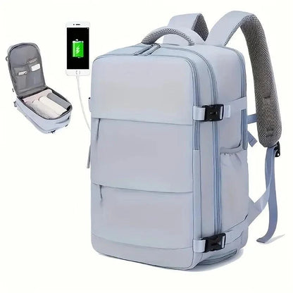 Large Capacity Travel Backpack – Waterproof Multifunctional Backpack with Shoe Compartment for Men & Women