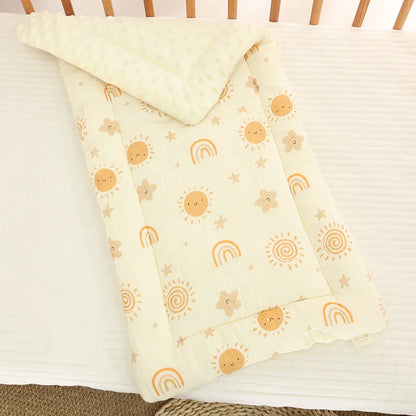 Double-Sided Baby Crib Mattress Pad – Thick Cotton Toddler Bed Cushion for Cradle & Stroller