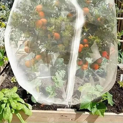 Large Fruits Tree Netting Cover with Drawstring Garden Insect Netting Transparent Anti-Bird Plant Barrier Mesh Screen