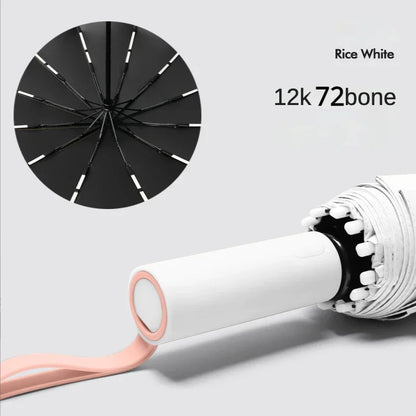 72 Bone Super Strong Windproof Automatic Umbrella Sunshade Uv Protection Folding Sunproo Anti-Storm Large Size Reverse Rain Gear