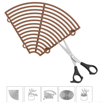 Plant Pot Soil Guard Grid – Plastic Cover with Nails to Prevent Pets & Soil Spillage
