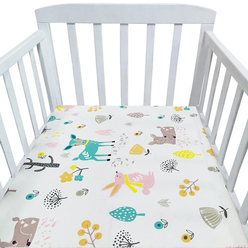 Fitted Bassinet Mattress Cover – Soft Crib Sheet for Newborns (90×50×5cm or 140×70×5cm)