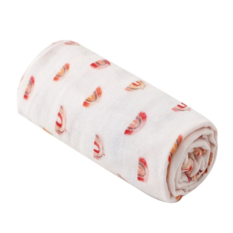 Cotton Muslin Baby Swaddle Blanket – Solid & Floral Print Crinkle Fabric for Newborns and Toddlers