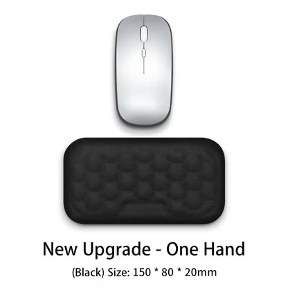 Ergonomic Memory Foam Keyboard & Mouse Wrist Rest – Office Typing Support Pad for Comfortable Wrist Protection