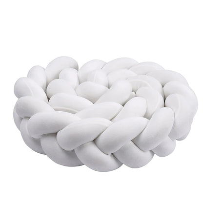 1–4M Braided Crib Bumper – Soft Baby Bed Protector Pillow for Infant Cradle & Nursery Decor