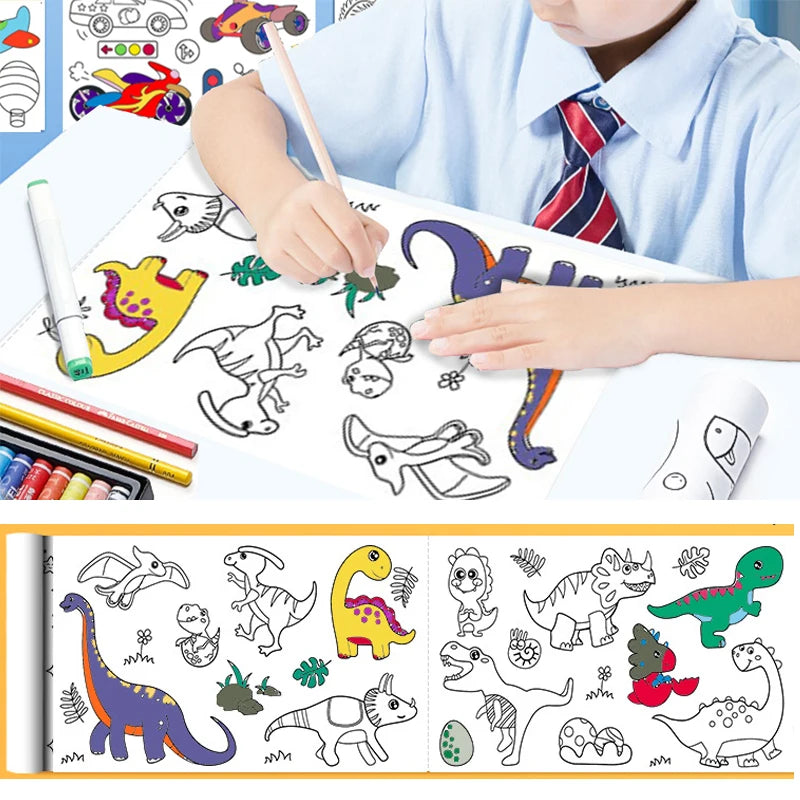 Children’s Drawing Roll – DIY Sticky Color Filling Paper for Kids’ Early Educational Painting & Drawing
