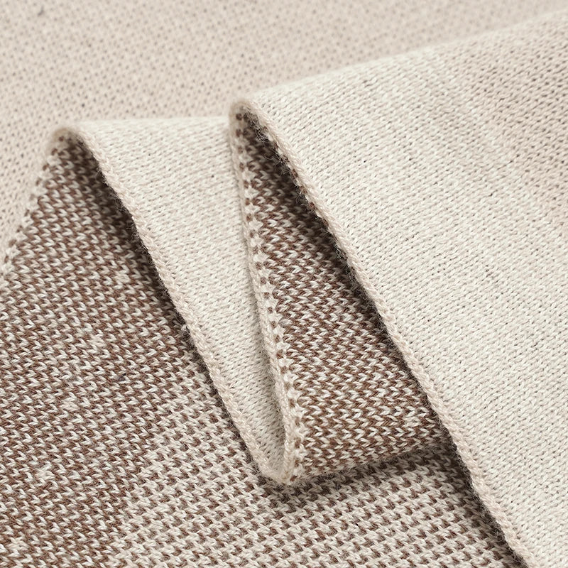 Knitted Baby Cotton Blanket – Soft Stroller Wrap & Nursery Quilt for Boys and Girls