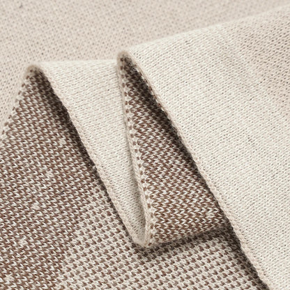Knitted Baby Cotton Blanket – Soft Stroller Wrap & Nursery Quilt for Boys and Girls