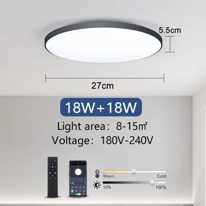 Remote Control Ceiling Lamp – Dimmable LED Chandelier Lighting for Living Room, Bedroom & Kitchen