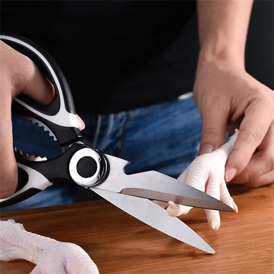 Multi Functional Stainless Steel Kitchen Scissors – Heavy Duty Scissors for Cutting Vegetables, Chicken Bones & Fish