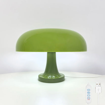 Mushroom Table Lamp – Modern Minimalist Danish Designer Bedside Lamp with 3-Color Dimming & USB Charging