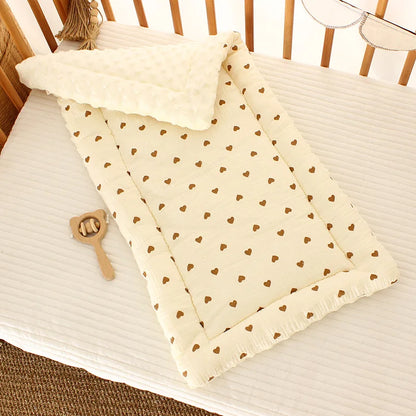 Double-Sided Baby Crib Mattress Pad – Thick Cotton Toddler Bed Cushion for Cradle & Stroller