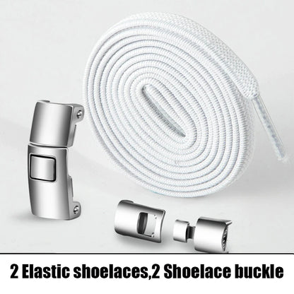 Elastic No Tie Shoelaces Semicircle Shoe Laces For Kids and Adult Sneakers Shoelace Quick Lazy Metal Lock Laces Shoe Strings