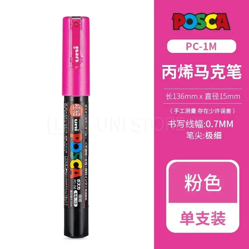 Uni Posca Full Marker Set – Multi-Colours Acrylic Permanent Graffiti Painting Pens