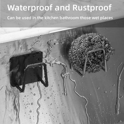 Stainless Steel Sponge Holder – Self-Adhesive Drain Rack for Sink Organization & Storage