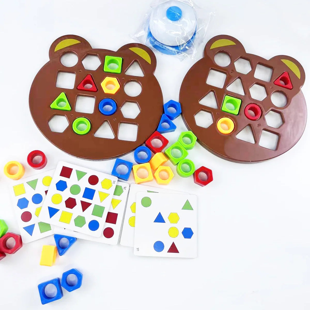 DIY 3D Geometric Puzzle – Montessori Color Matching Shape Game for Kids & Toddlers