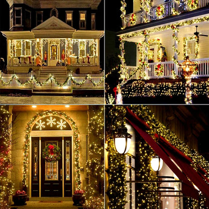 Solar Fairy String Lights Outdoor Waterproof – Copper Wire LED Garland with 8 Lighting Modes for Garden, Patio & Christmas Décor