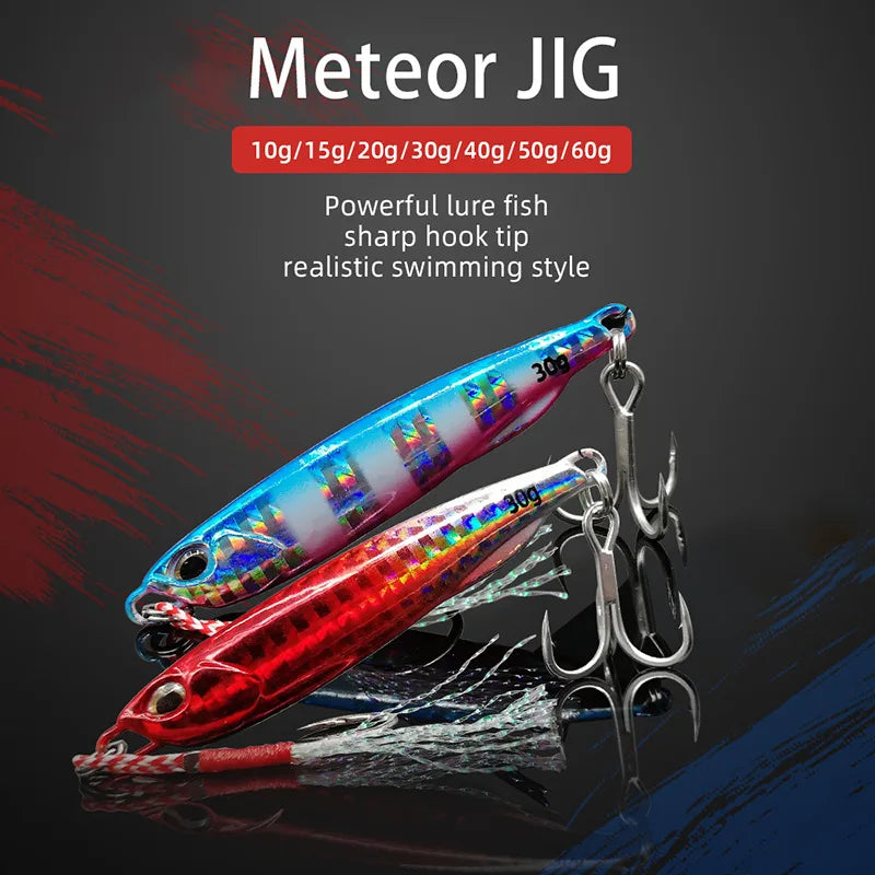 Japen Metal Jig Spoon Lure – 10g–50g Artificial Bait for Shore Casting & Sea Bass Fishing