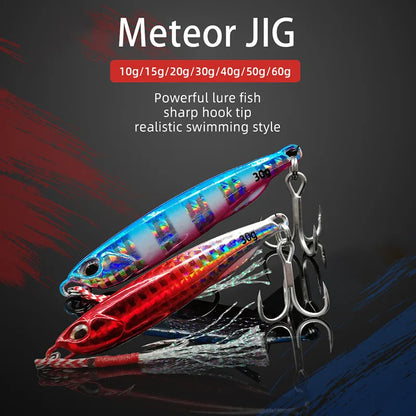 Japen Metal Jig Spoon Lure – 10g–50g Artificial Bait for Shore Casting & Sea Bass Fishing