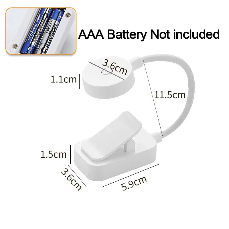 Portable LED Book Lamp – Clip-On Reading Light with 3 Color Modes & Eye Protection for Bedside, Study, Bedroom & Students