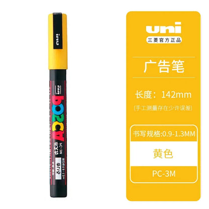 Uni Posca Full Marker Set – Multi-Colours Acrylic Permanent Graffiti Painting Pens