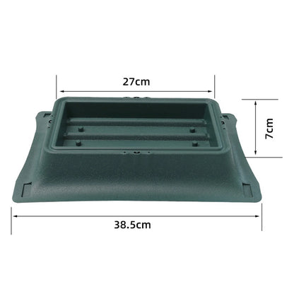 Balcony Railing Hanging Planter – 6L Plastic Window Box with Tray & Rack
