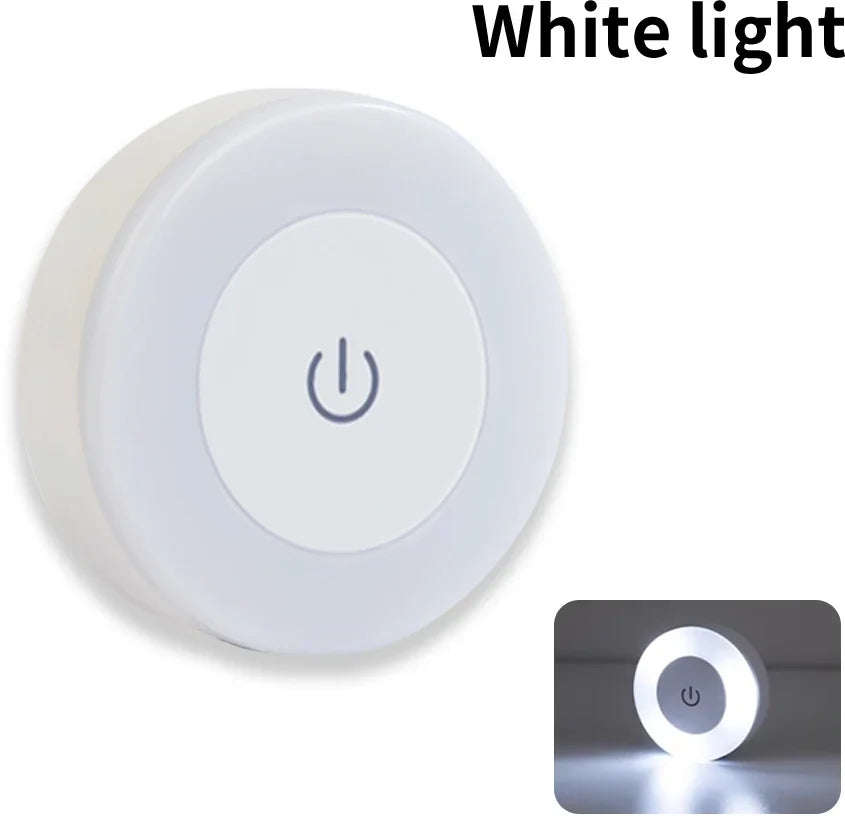 Wireless Led Book Light 6cm Rechargeable Wall Lamp with Touch Switch Night Light 3-Colors Dimmable Portable for Bedroom Reading