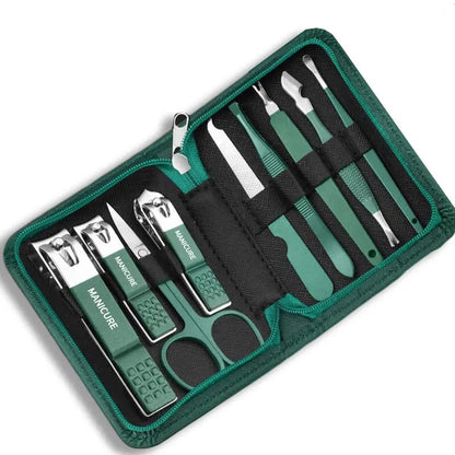 Professional 7/10/12/18 Piece Stainless Steel Nail Care Kit – Manicure & Pedicure Set with Travel Case