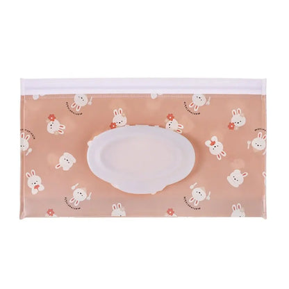 EVA Wet Wipes Bag – Portable Baby Wipes Pouch with Flip Cover & Snap-Strap Holder Case