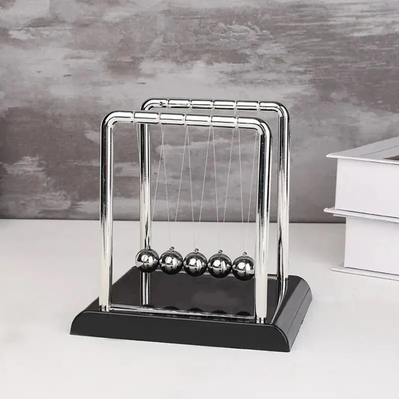 Newton’s Cradle Balance Steel Ball – Physics Teaching Supplies, Science Pendulum Desktop Toy & Stress Relief Gift for Home Decoration