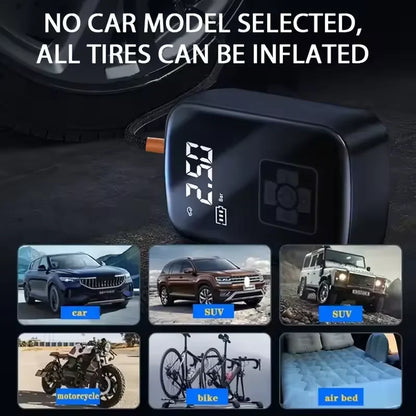 LEIBOO Wired/Wireless Electric Air Pump – Portable Tire Inflator for Cars, Motorcycles & Bicycles